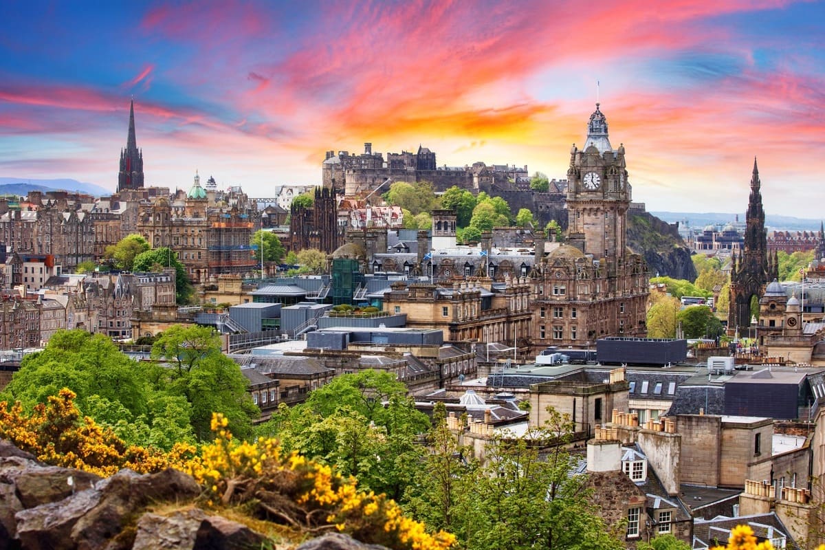 Panoramic View Of Edinburgh, Scotland