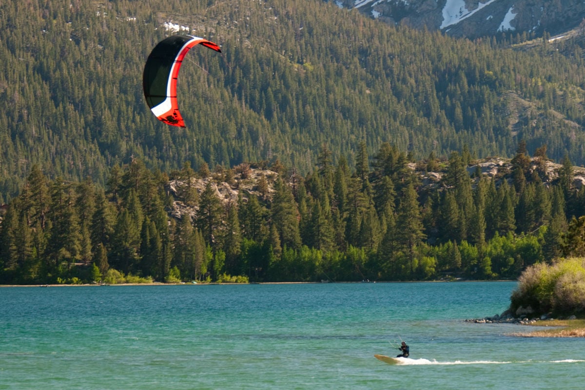 Kiteboarder at June Lake, CA