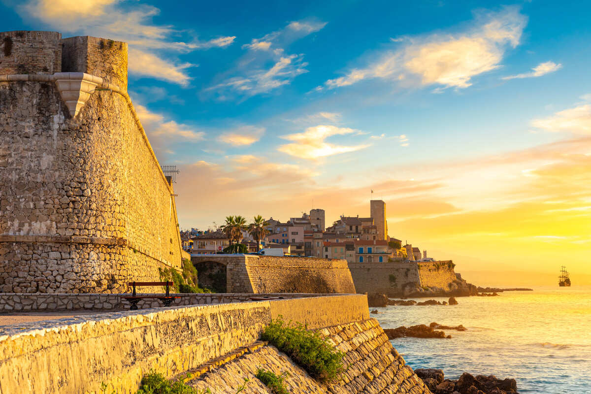 Scenic View Of The Antibes Ramparts, France